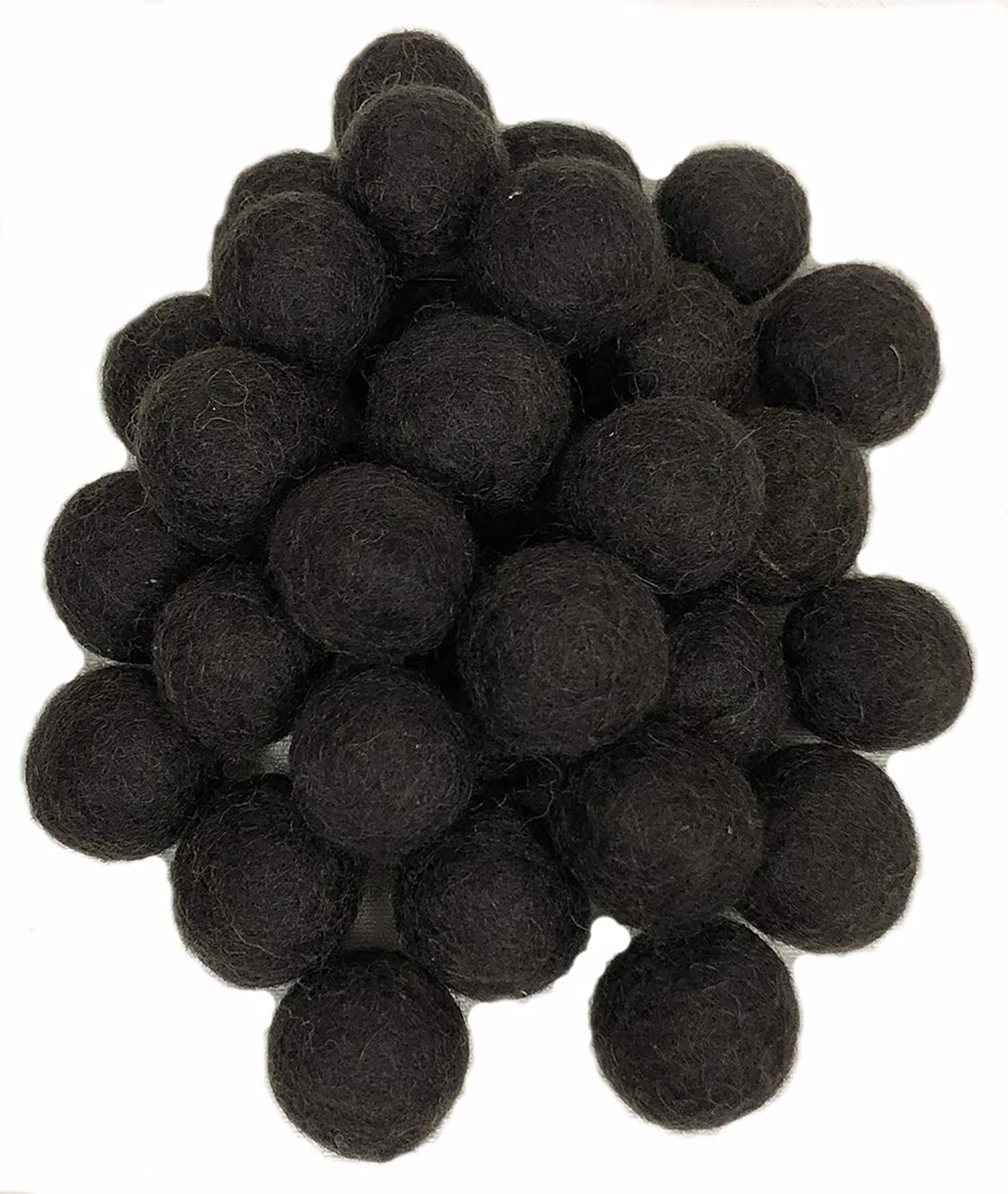 Yarn Place Felt Balls - 100 Pure Wool Beads 20mm Dark Chocolate